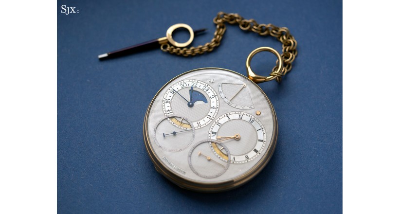 George Daniels Yellow Gold Space Traveller I Pocket Watch 