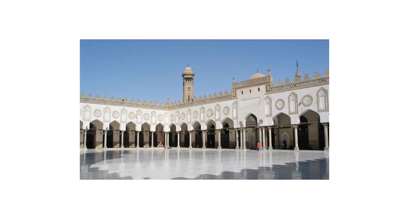 The interior of Al-Azhar mosque