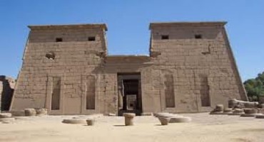 The gate of Khunsu temple at Karnak