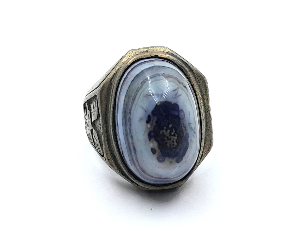 Sulaimani agate silver ring