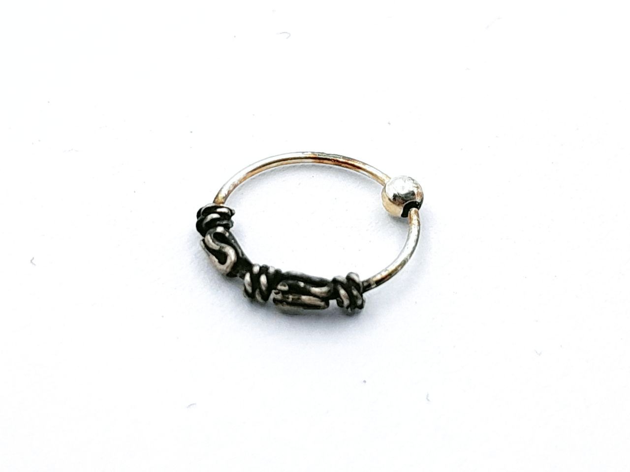 Silver nose ring-