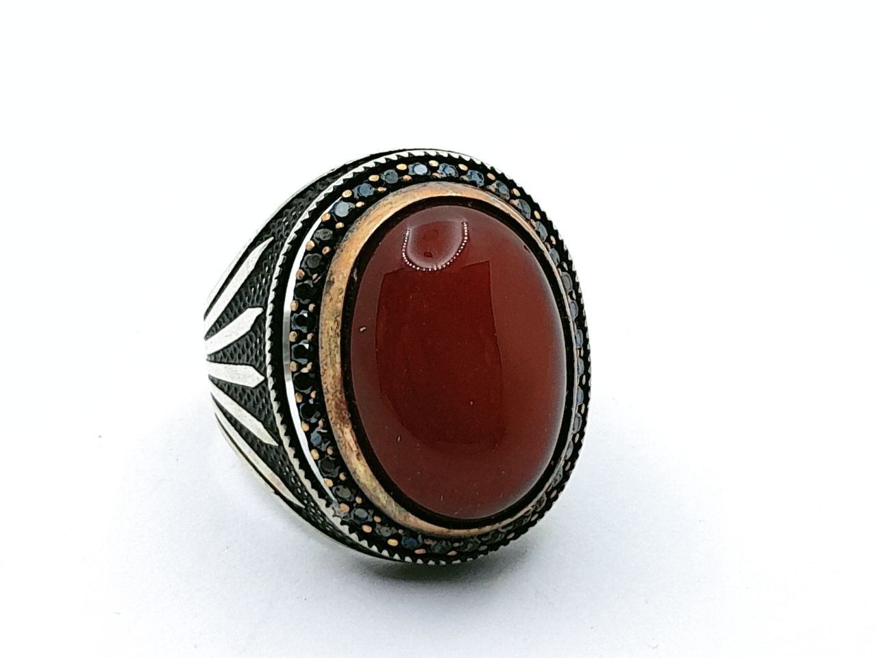 Agate stone ring