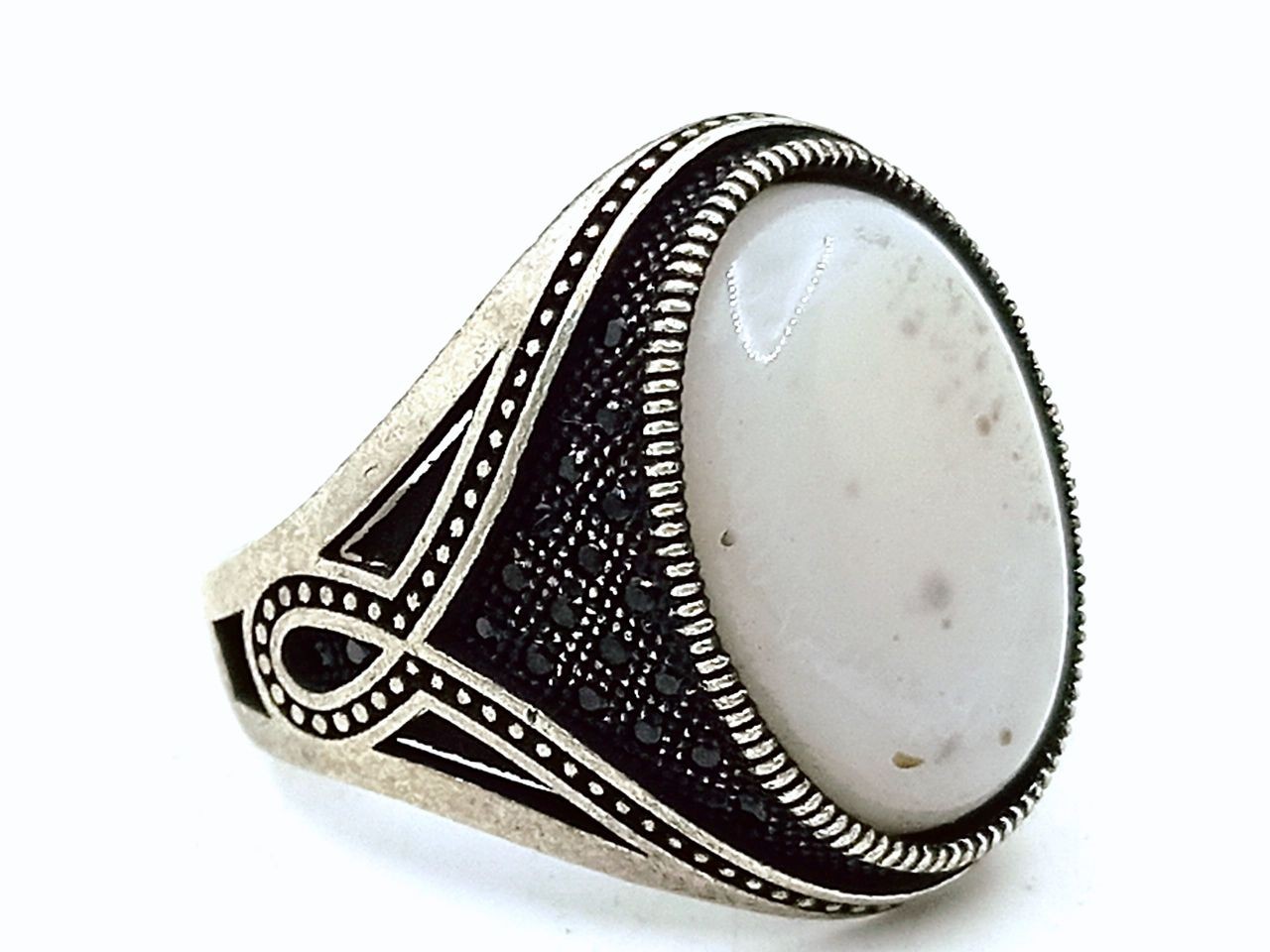 Tree Agate stone ring