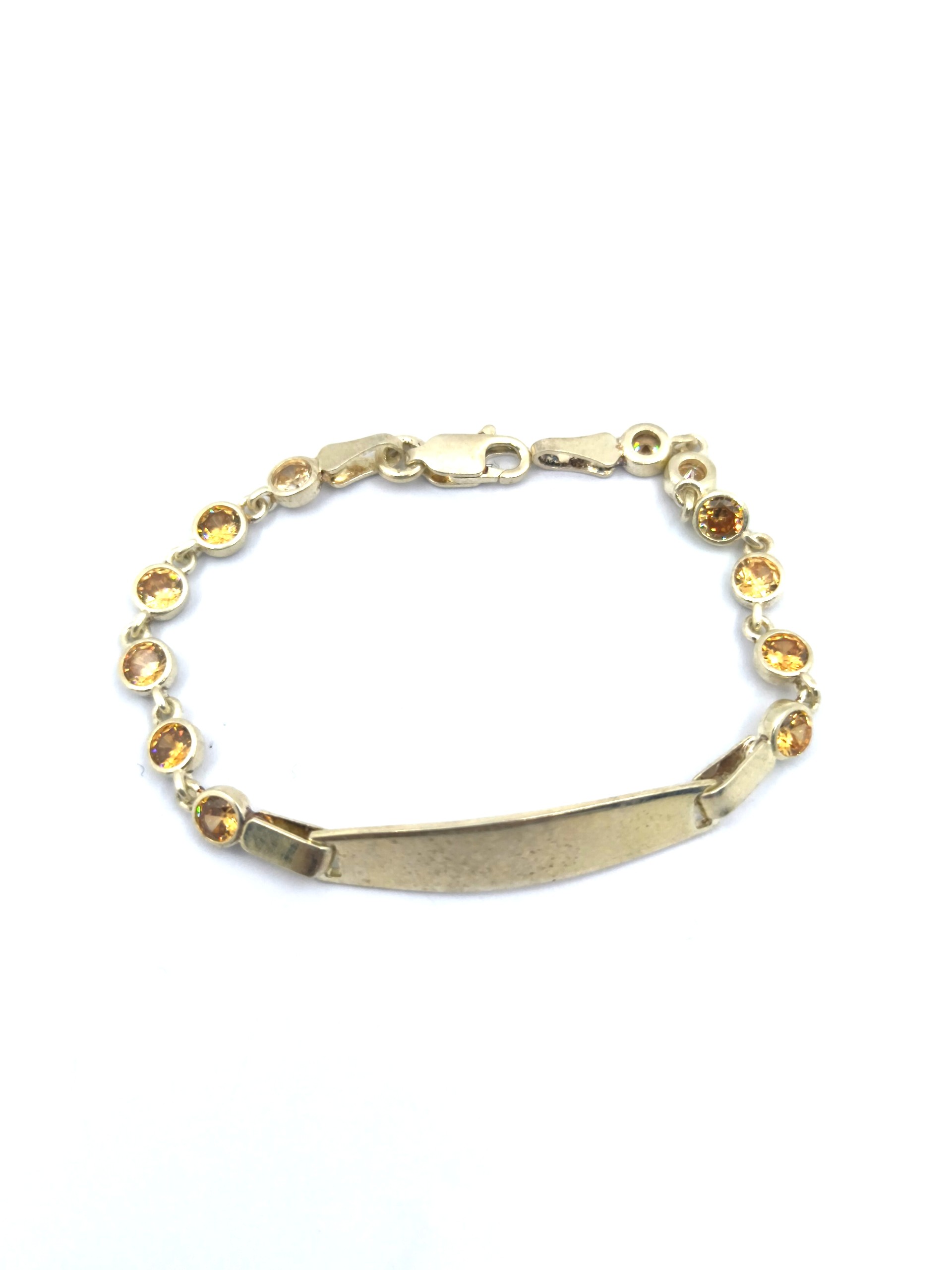 Italian silver children's bracelet equipped with zircon stones