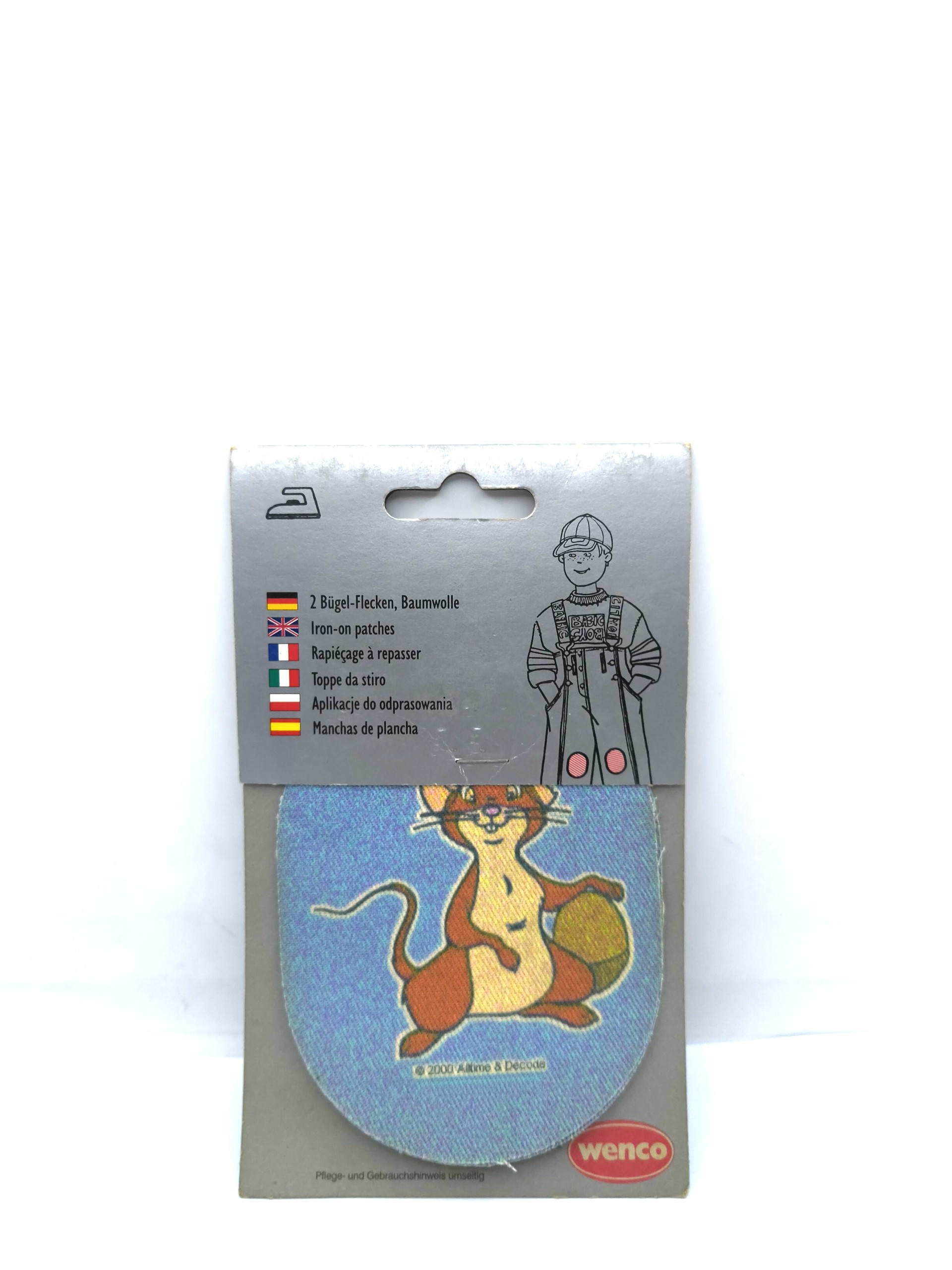 Cartoon character badge in the shape of a mouse
