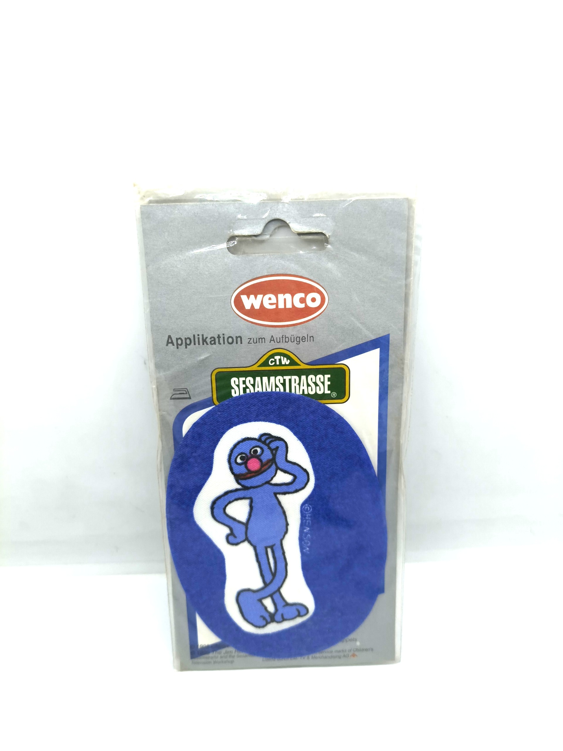 Badge featuring the character Grover from Sesame Street