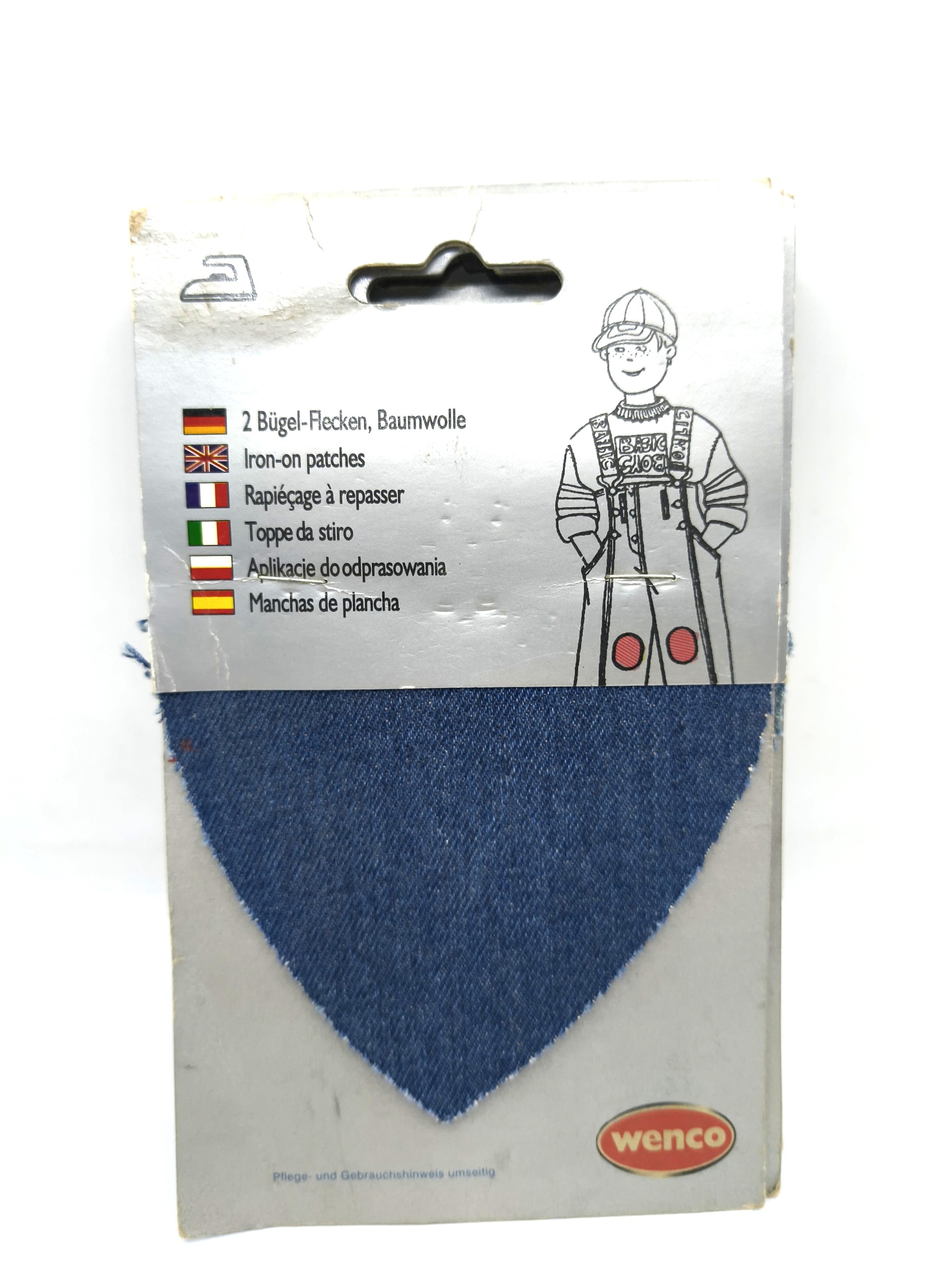 Dark blue heart-shaped badge